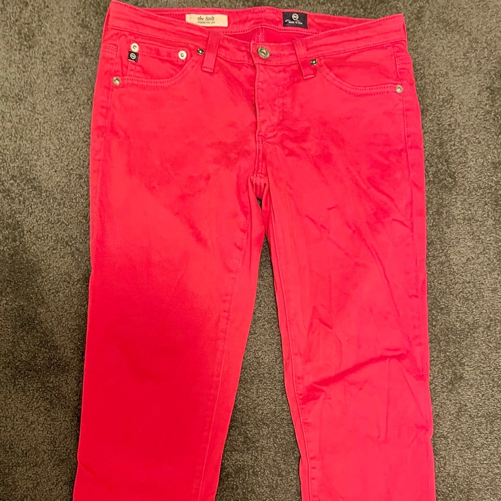 ADRIANO GOLDSHMIED AG The stilt. Hot Pink Straight leg jean 26R